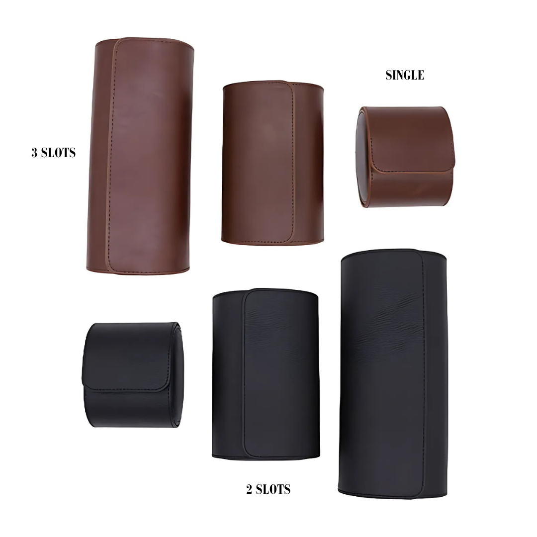 ModHouse Pattern-Lined Leather Watch Roll