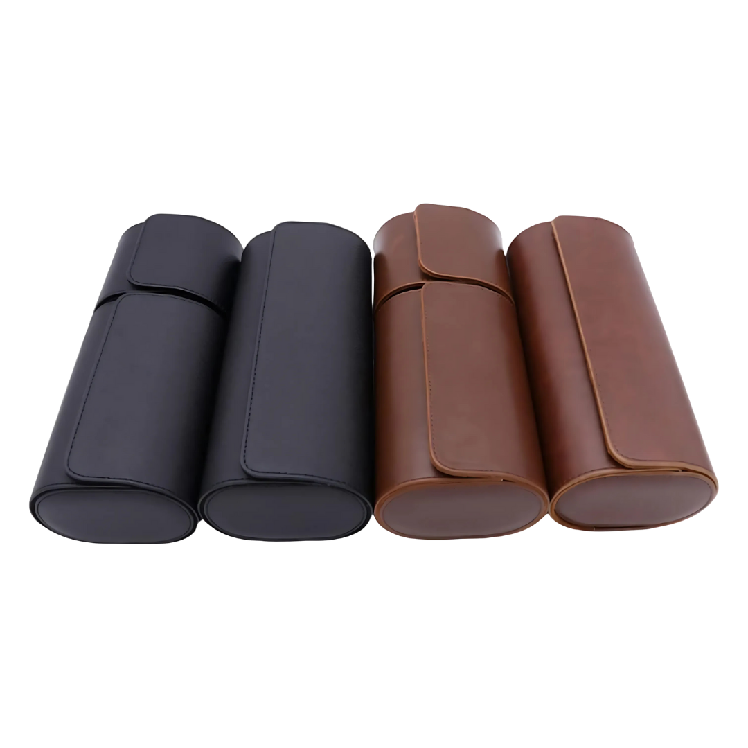 ModHouse Pattern-Lined Leather Watch Roll
