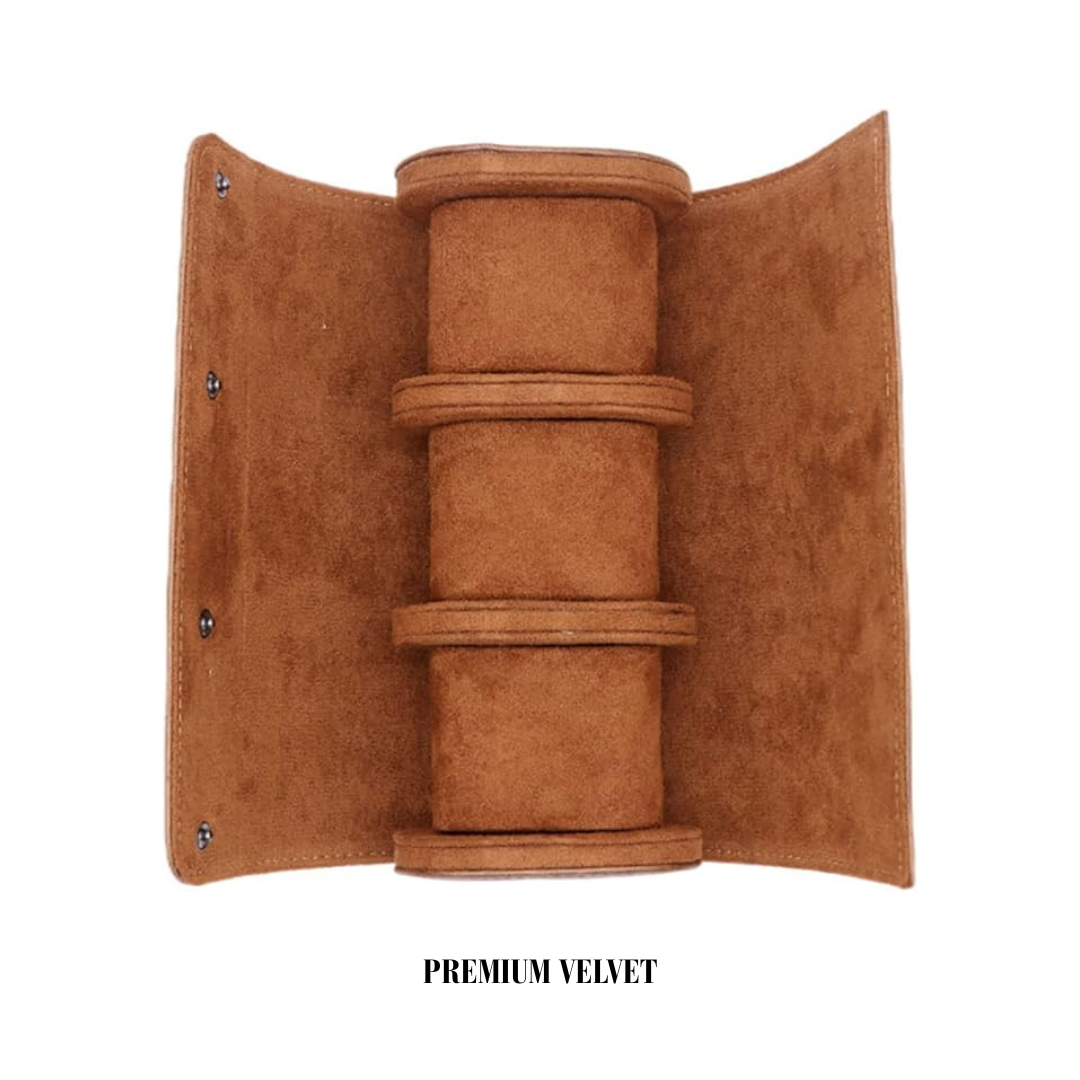 ModHouse Pattern-Lined Leather Watch Roll