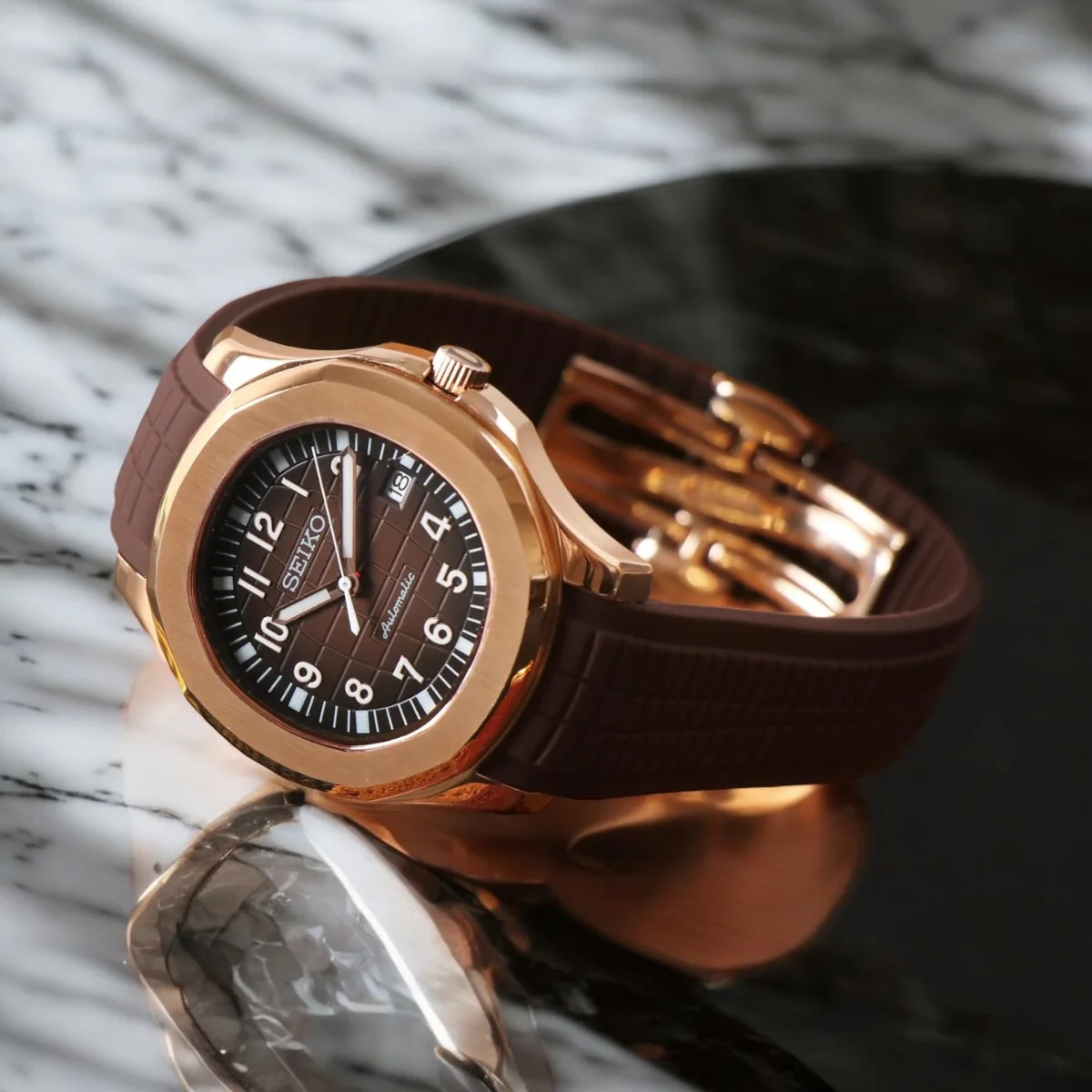 SEIKONAUT | ROSE GOLD BROWN
